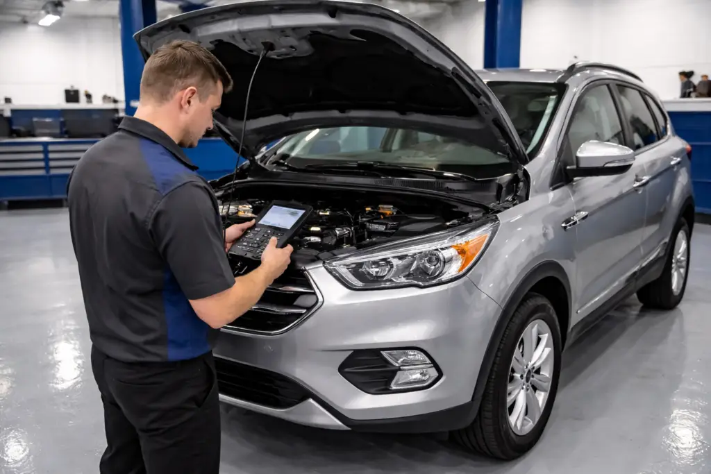 Check Engine lightdiagnostic on Ford Escape at Chuck’s Auto Repair Shoreline in Seattle