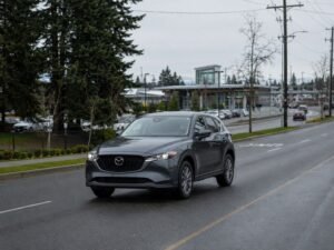 Car making a short morning commute toward a light rail station in Shoreline on a cool Pacific Northwest day.