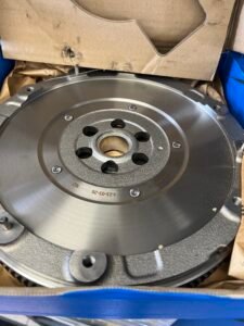 New dual-mass flywheel prepared for installation on a MINI Countryman S ALL4.